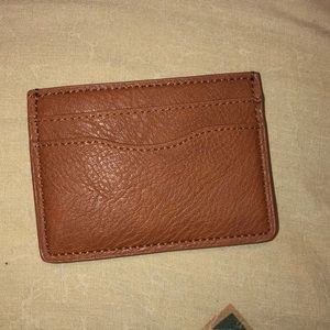 Brown slip card holder